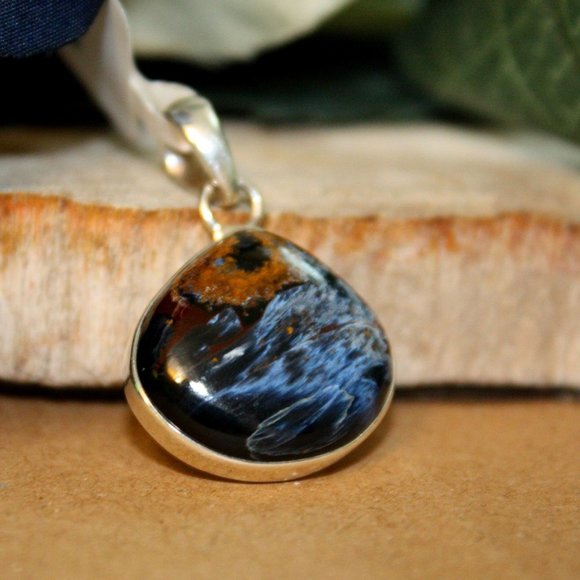 Artisan Crafted Jewelry - Pietersite Sterling Silver Pendant
